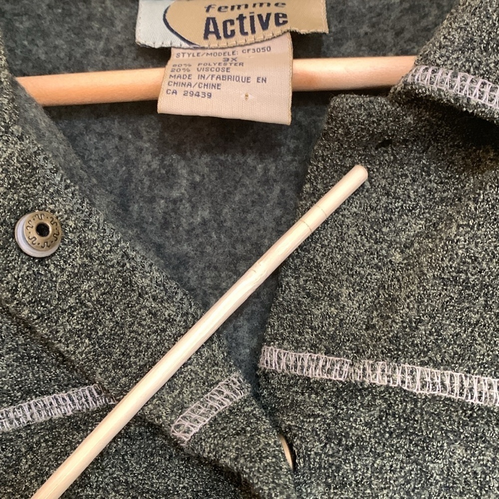Femme Active | Unisex Fuzzy Cozy Long Sleeve Snap Front Fleece Lined Shirt 3X - Picture 10 of 16